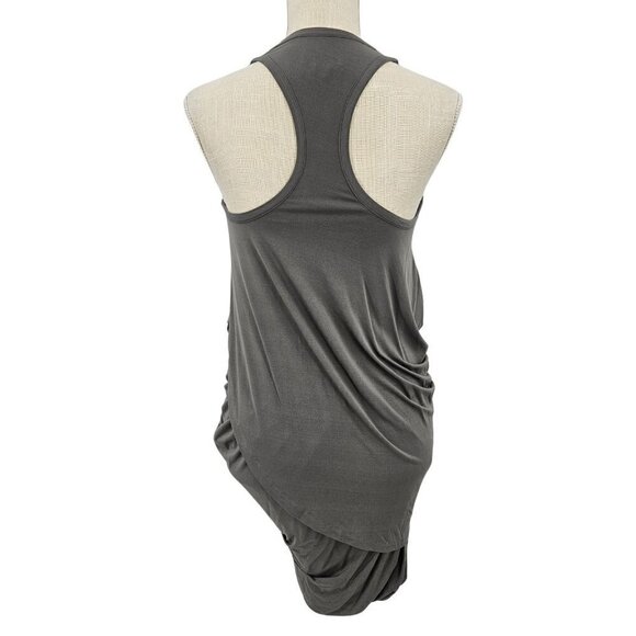 Rag & Bone Adelaide Racerback Mini Dress Gray Women’s Size 4 Ruched Bodycon - Picture 2 of 10